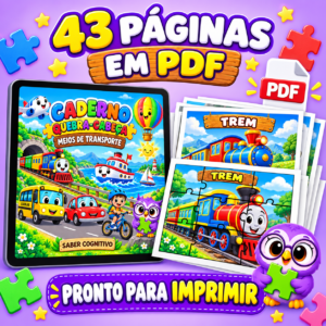 CADERNO QUEBRA-CABEÇA — MEIOS DE TRANSPORTE