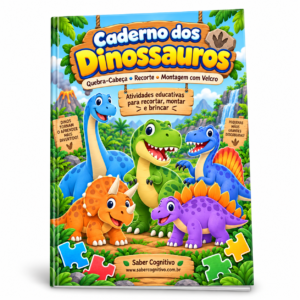 Caderno dos Dinossauros – Recorte, Monte e Aprenda | Saber Cognitivo
