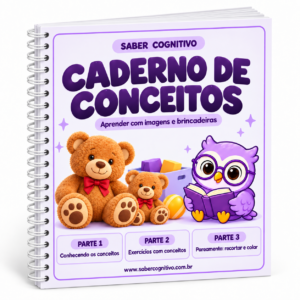 Caderno de Conceitos Saber Cognitivo encadernado com espiral.
